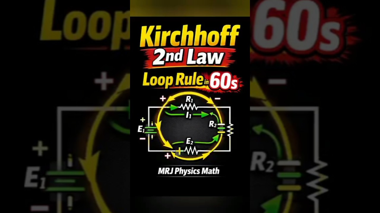 kirchhoff's second rule 11th physics | kirchhoff's circuit law | kirchhoff's loop rule