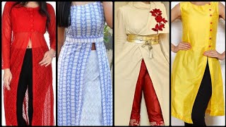 #front #side #kurti cutting and stitching, front side kurta cutting..
printed cotton kurti designs, #slit #open cutt...