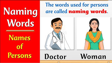 Naming words for kids | Names of Persons | Elearning Studio