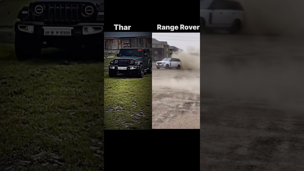 Thar vs Range Rover stunt 2022