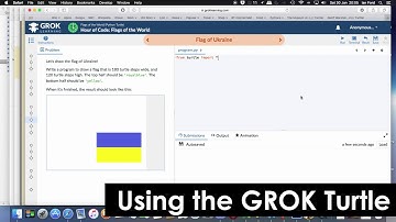 Using the GROK Turtle to draw the Ukrainian flag
