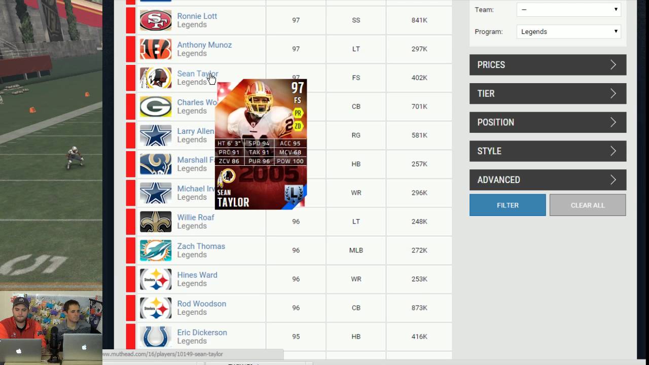 Updated - Top 5 Legends In Draft Champions! (Madden 16)