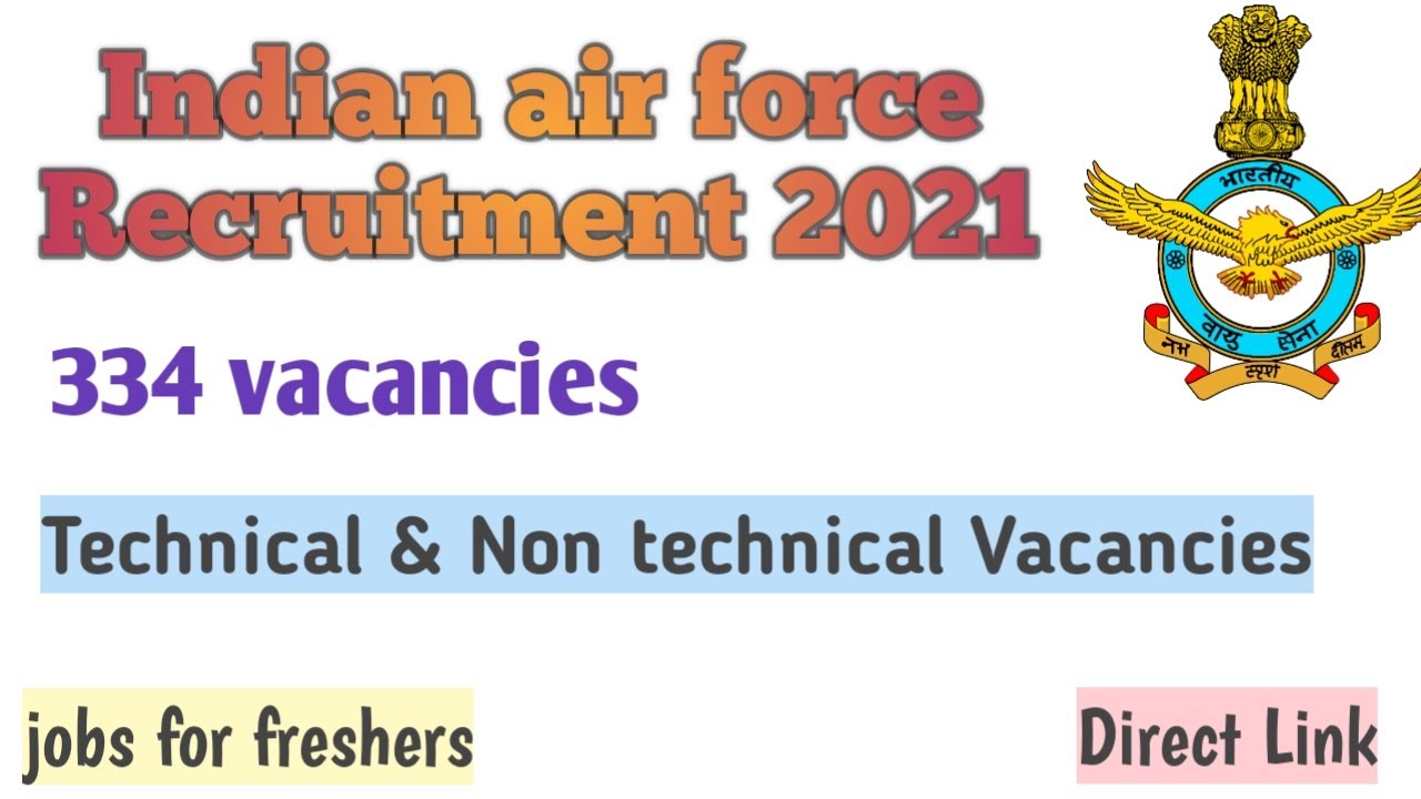 Indian Air Force Recruitment 2021 | Jobs for freshers | Complete details.