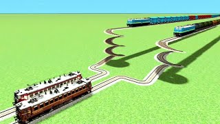IMPOSSIBLE 🐍AI TRAIN FOR FACE TO FACE SAME CIRCLE💖 RISKY BUMPY RAILROAD RAILWORK 🐍