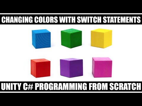 Changing Colors Of Cube With Switch Statements In C# Unity