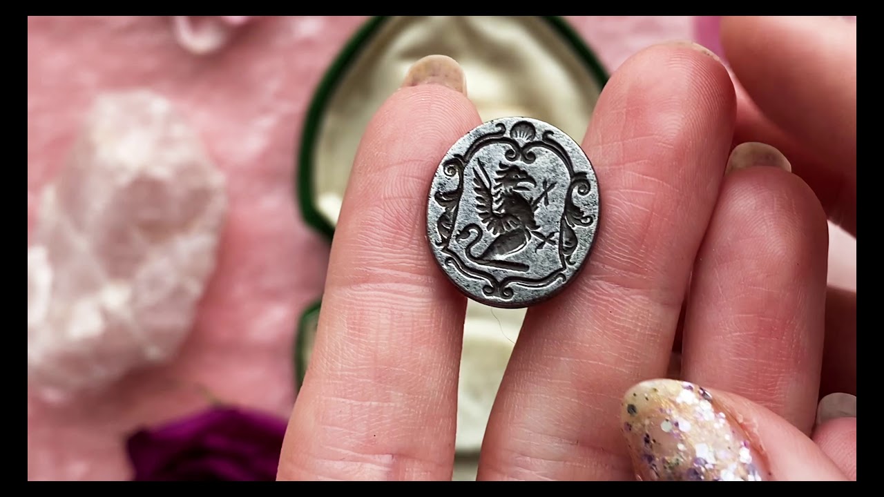 Georgian Steel Wax Seal Fob, with Griffin Intaglio 