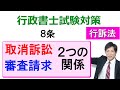 【行政事件訴訟法】８条：取消訴訟と審査請求の関係【行政書士通信：行書塾】