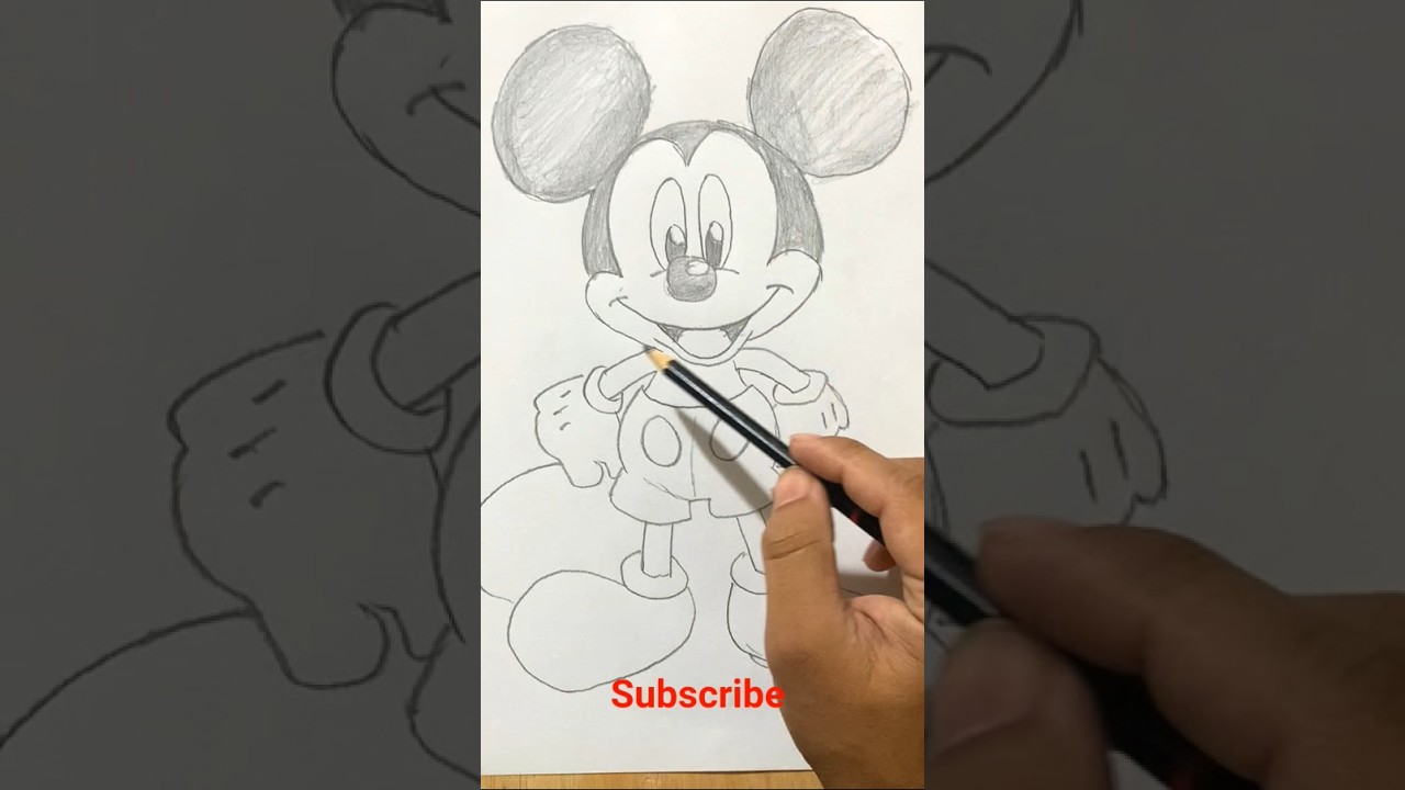 Easy Mickey Mouse Pencil Sketch ✏️ | 