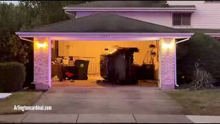 Single-vehicle rollover in the garage at house in unincorporated Arlington Heights