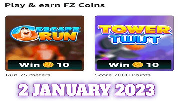 Amazon Play and Earn FZ Coins Quiz Answers Today|2 January 2023 | Daily Quiz Time