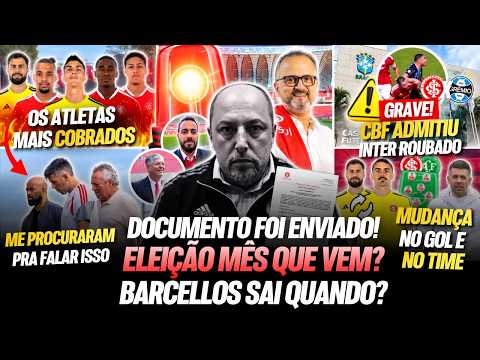 🚨 CBF ADMITS SCANDAL AGAINST INTER IN GRENAL, BARCELLOS MAY LEAVE THE PRESIDENCY EARLY, THE TEAM