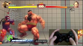 Super Street Fighter 4 Zangief Trials 1-24 PS3 Controller D-Pad Tutorial