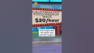 California has highest minimum wage for fast food workers in U.S. #shorts