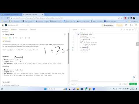 Python Problem Solving Challenge (Jump Game #1) from LeetCode شرح بالعربي