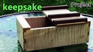 Project 5: The main body of this keepsake box is made from flamed maple. The lid is made from flamed maple and walnut. The lid 