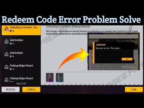 26 january Redeem Code Error Problem Solve ||