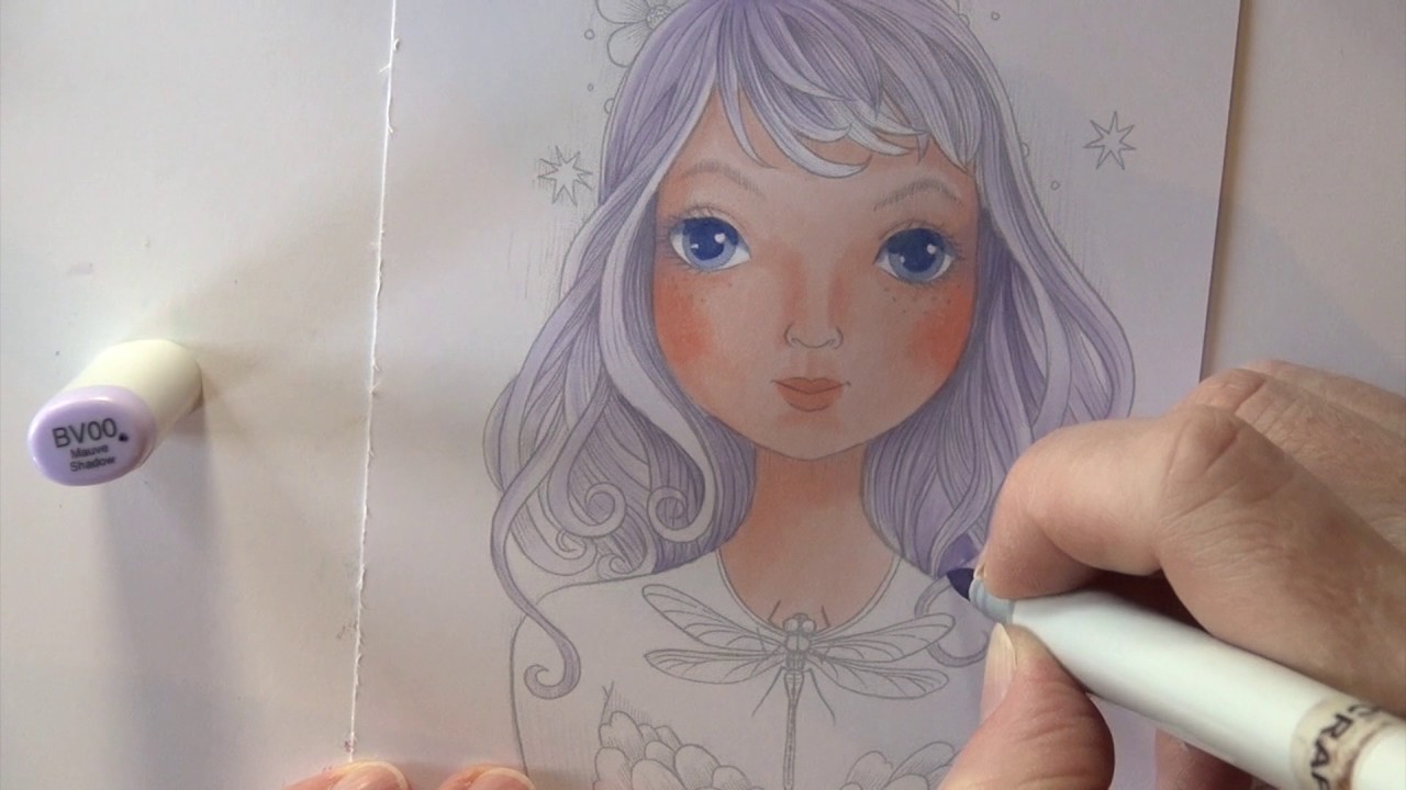 Using the Copic Lavender Multiliner