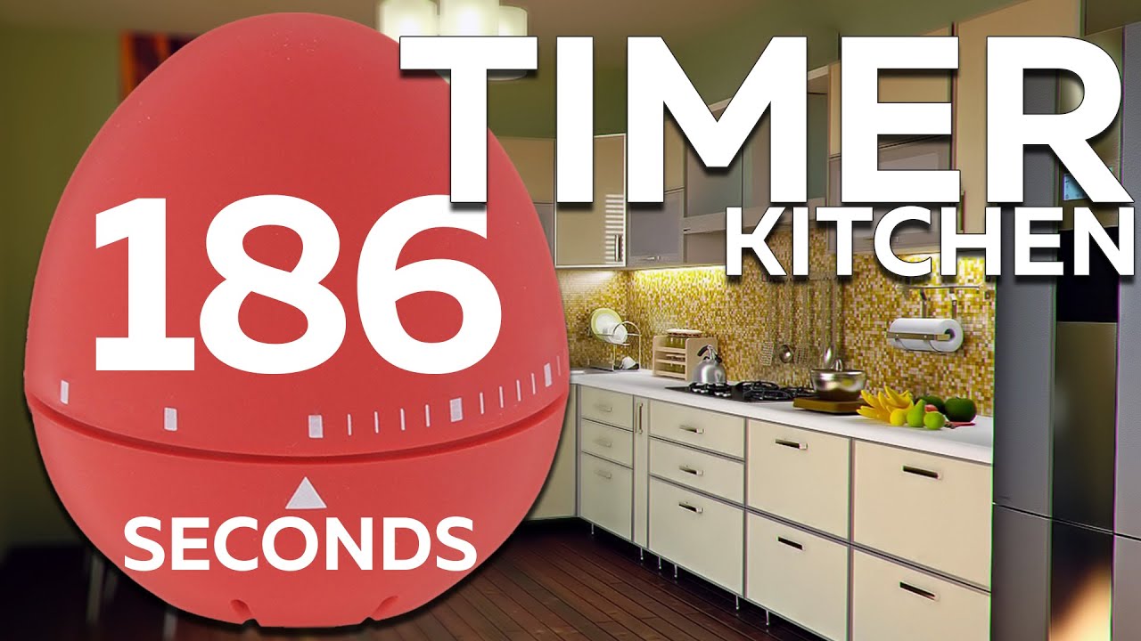186 seconds Cooking timer | 3min 6sec Egg TIMER