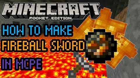 MCPE COMMANDS : How to make a FIREBALL SWORD IN MCPE