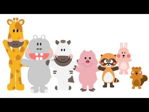 동물 친구 ppt 무료 캐릭터 아이콘 동물원 기린 하마 얼룩말 돼지 너구리 토끼 다람쥐