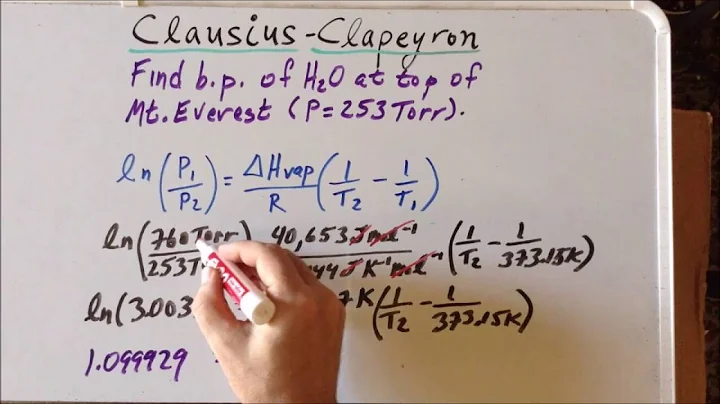 Clausius-Clapeyron equation: Mount Everest problem