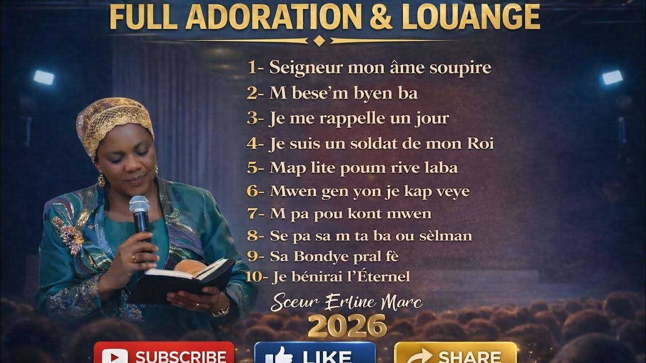 FULL ADORATION & LOUANGE 🙏🔥 | Sr. ERLINE MARC | PRIÈRE DE DÉLIVRANCE (Puissante & Profonde)