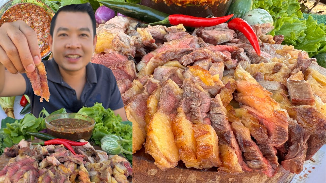 เสือร้องไห้ แจ่วเพี้ยบีสด เมนูย่างแกล้มผักสด แซ่บๆ