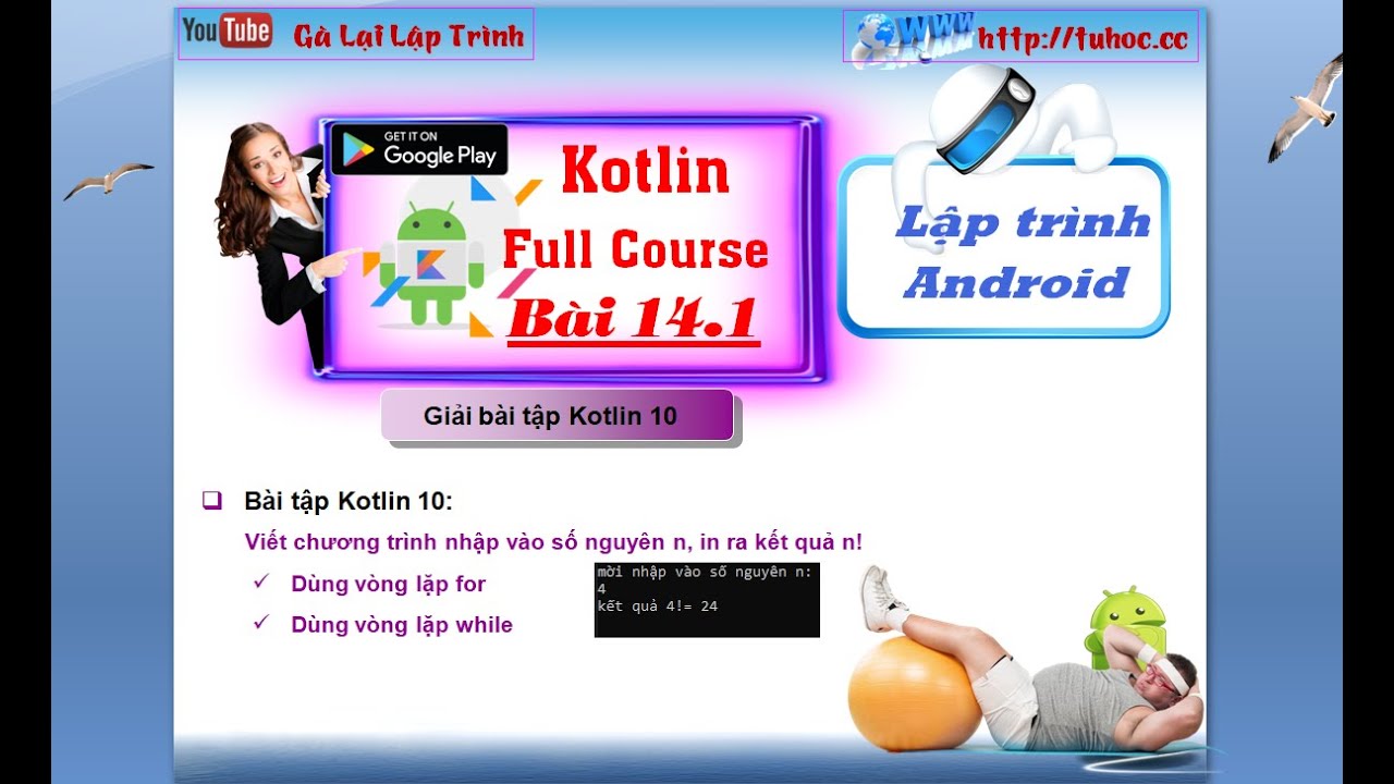 14.1 [ Android kotlin ] giải bài tập kotlin 10 - tính... - youtube