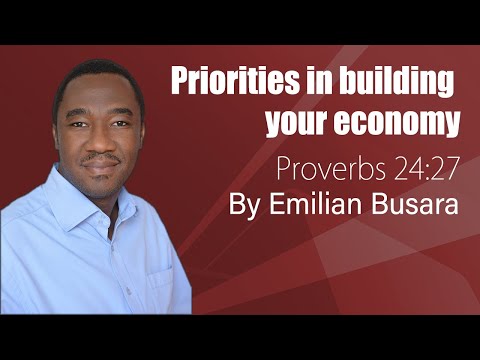 Priorities in building your economy by Emilian Busara