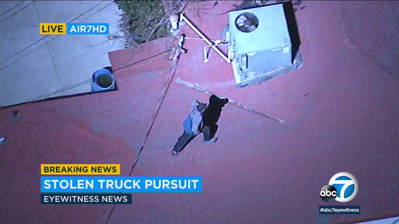 Suspect in stolen Dodge truck hits high-speeds during San Fernando ...
