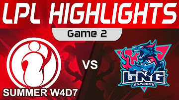 IG vs LNG Highlights Game 2 LPL Summer Season 2023 W4D7 Invictus Gaming vs LNG Esports by Onivia