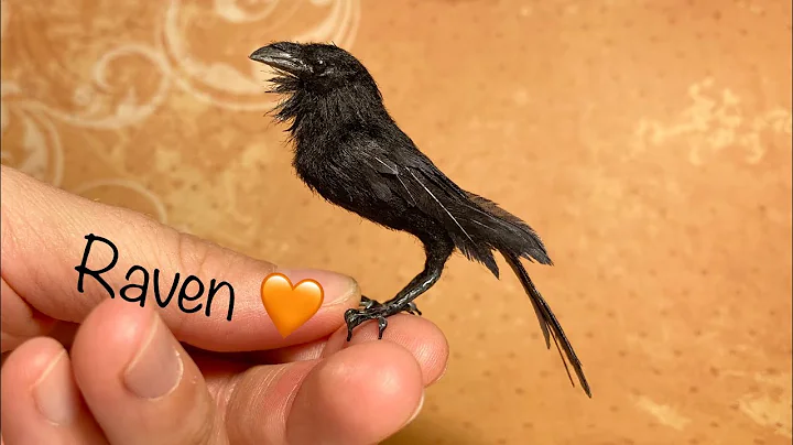 How I made Miniature Raven bird / Dollhouse realis...