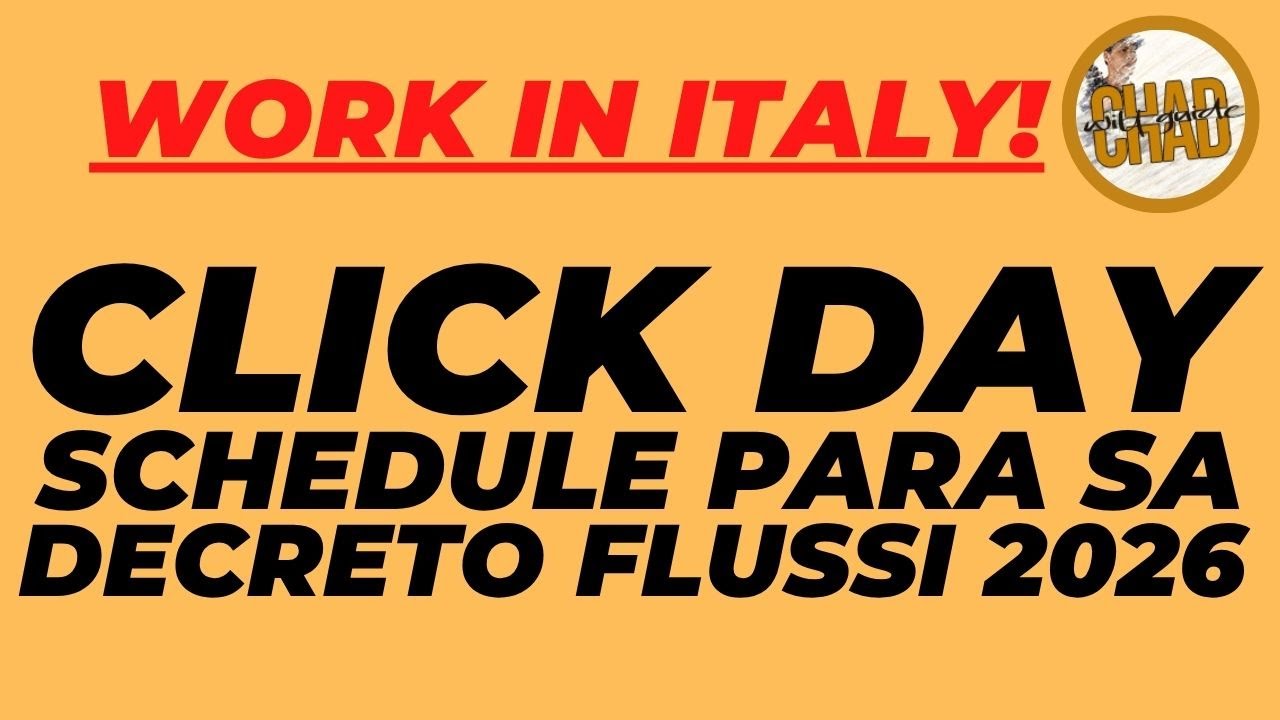 WORK in ITALY! CLICK DAY schedule para sa Decreto Flussi 2026
