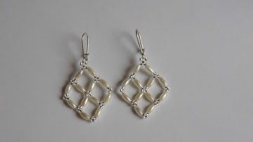 How To Make A Square Earrings From Beads - DIY Crafts Tutorial - Guidecentral