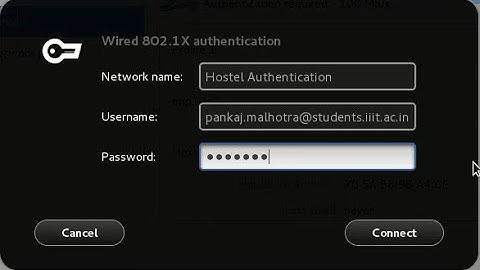 Configure Fedora for 802.1x Authentication