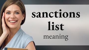 Understanding "Sanctions List": A Guide for English Language Learners
