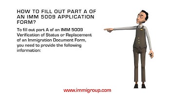 How to fill out part A of an IMM 5009 application form?