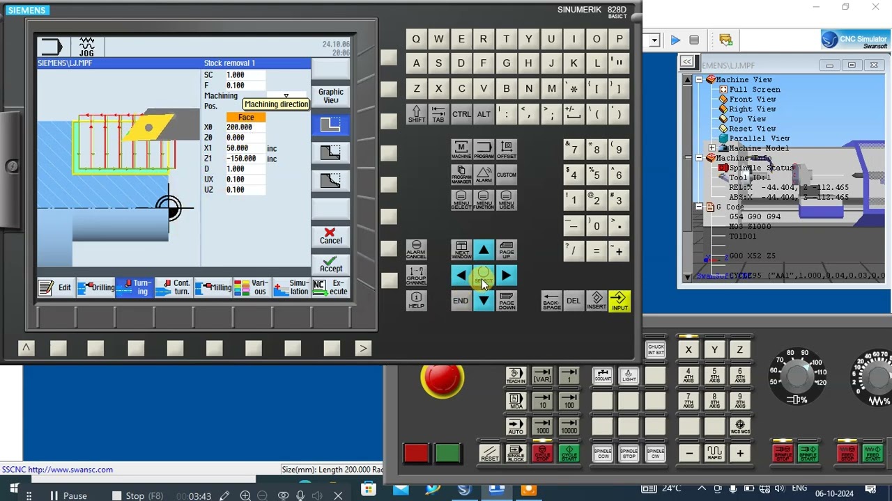 cnc turning and turnmill program in tamil by siemens controller part5
