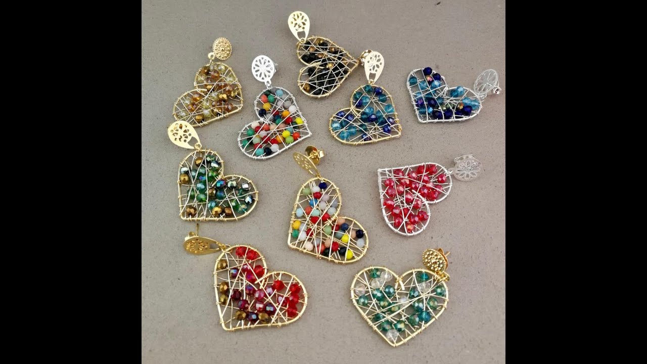 Como hacer aros de corazón con técnica alambrismo