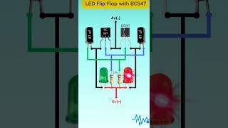 BC557 LED Flip Flop Circuit | Simple Transistor Blinking LED Project ⚡ #diyelectronics