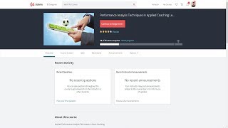 Online Performance Analysis Course - Overview of the platform