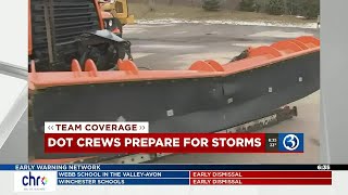 VIDEO: Road crews brace for Wednesday’s snow
