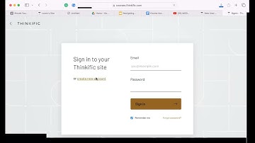 Thinkific  Account Creation