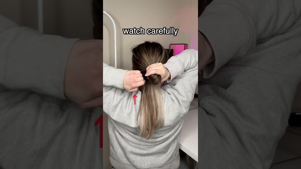 how to do the messy low bun that korean celebrities and influencers do #shorts