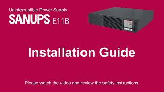 SANUPS E11B - Instruction Guide