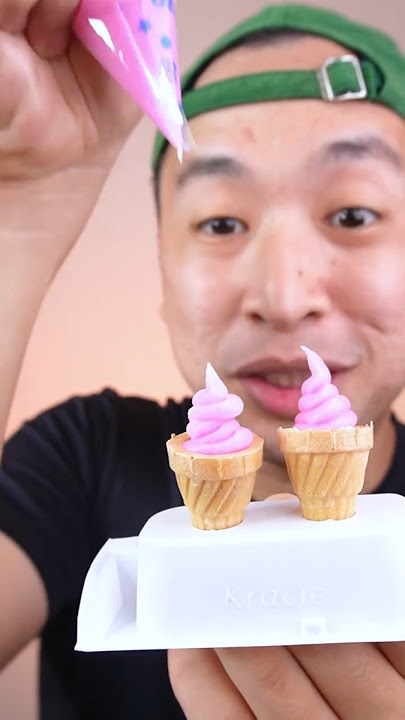 Bikin Es Krim Mini🍦 #asmr #mukbang #icecream #diy