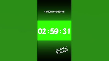 4K Funny Font 3 Hour Countdown Timer Green Screen  - No Copyright #greenscreen