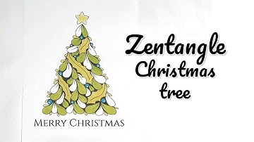 Christmas tree drawing for beginners ⭐ Zentangle Christmas tree idea  ⭐ Zenart