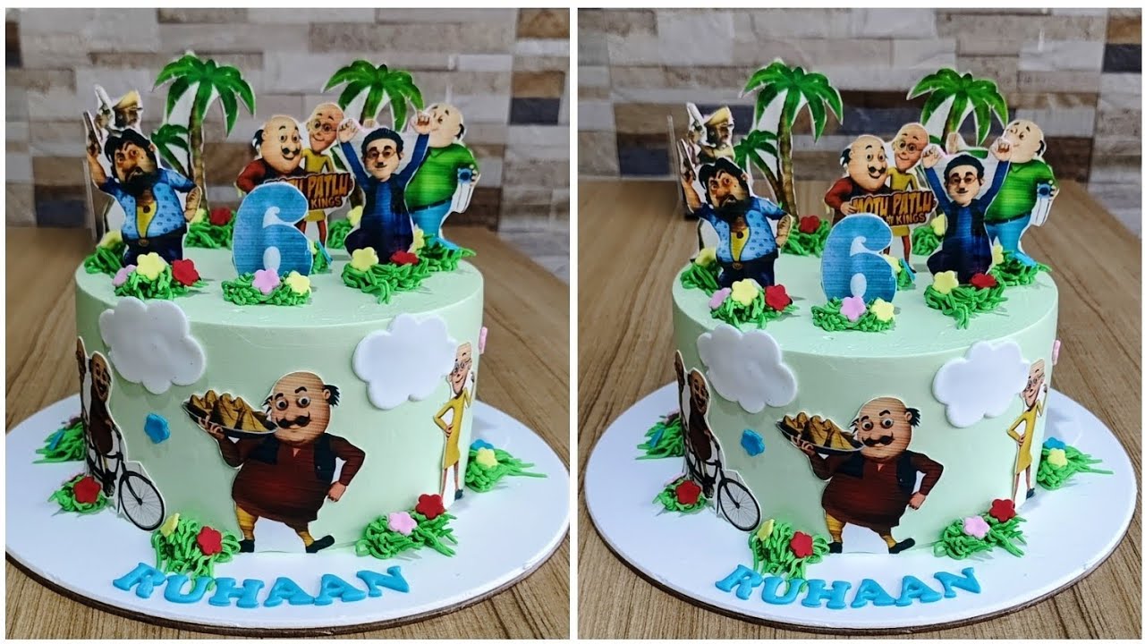 Motu Patlu Cake Decorating Ideas | Easy And Simple Process To Make Motu Patlu Cake | Munna Chef