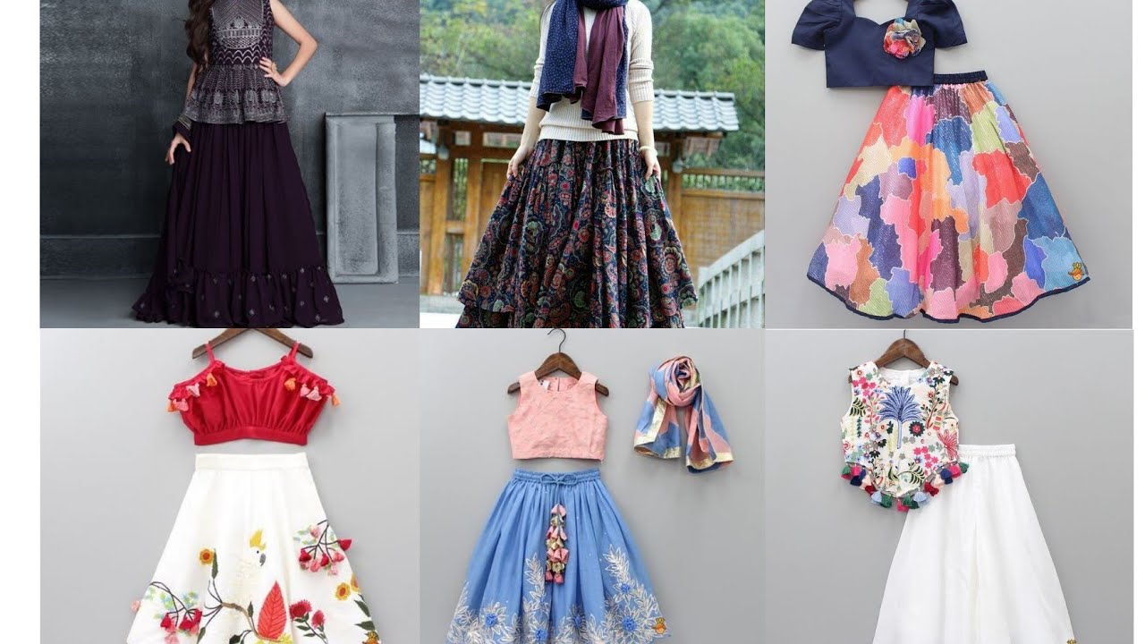 Skirt and top designs for girls/new and trendy skirt and top designs